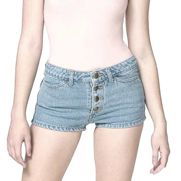 American Apparel Shorts American Apparel Button Fly Denim